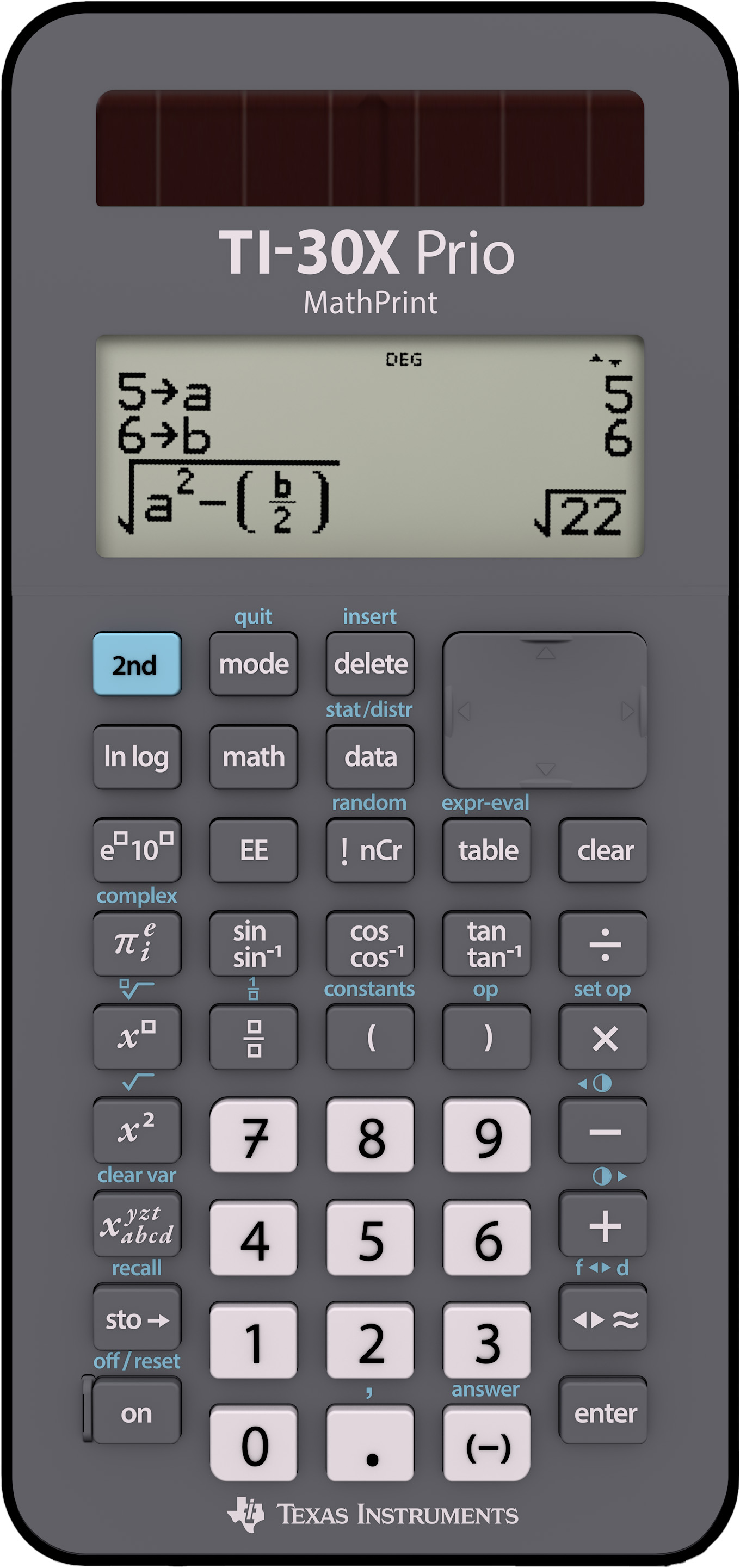 Texas Instruments - TI-30X Prio MathPrint Schultaschenrechner IQB Abitur 2030 Texas Instruments - TI-30X Prio MathPrint Schultaschenrechner IQB Abitur 2030