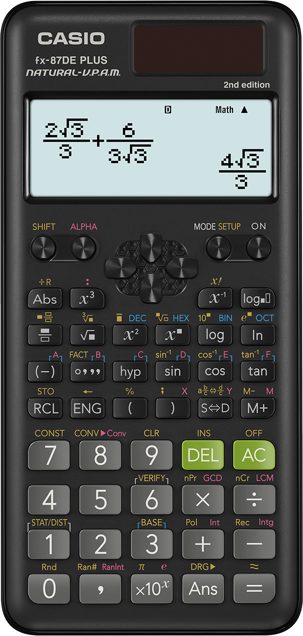 Casio FX-87DE Plus 2end Edition Schulrechner technisch-wissenschaftlicher Schultaschenrechner Casio FX-87DE Plus 2end Edition Schulrechner technisch-wissenschaftlicher Schultaschenrechner