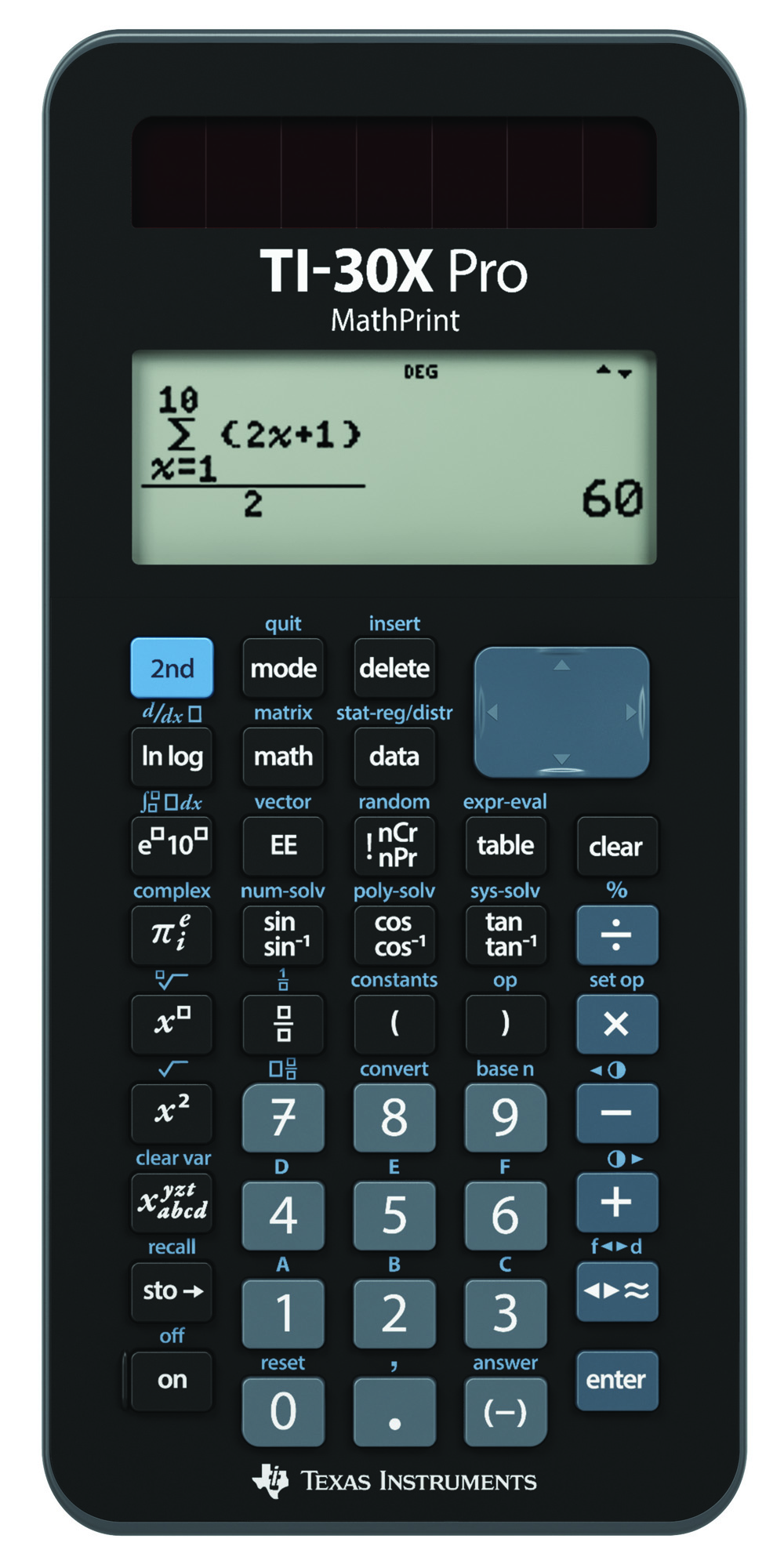 Texas Instruments - TI-30X Pro MathPrint (30XPROMP/PFC/6E6/A) 