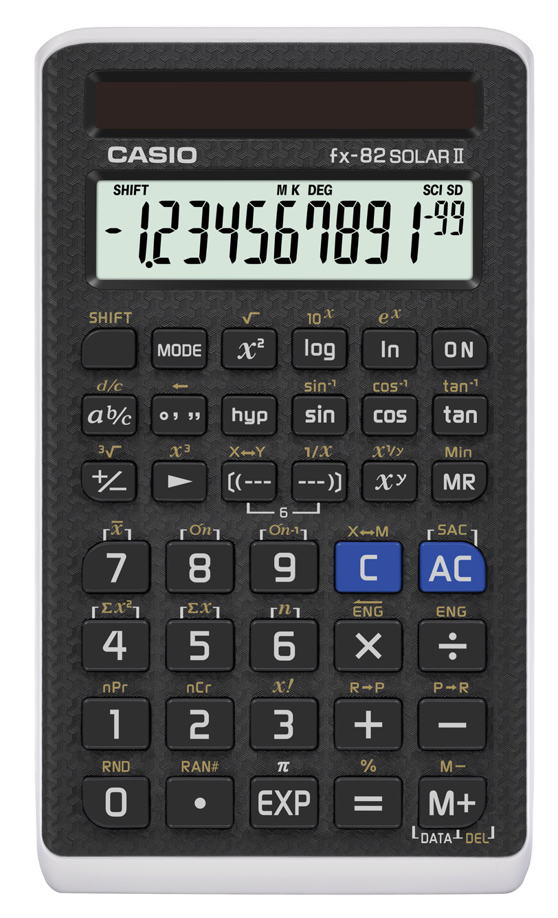 Casio FX-82 Solar II technisch wissenschaftlicher Schultaschenrechner Solarzellen Casio FX-82 Solar II technisch wissenschaftlicher Schultaschenrechner Solarzellen